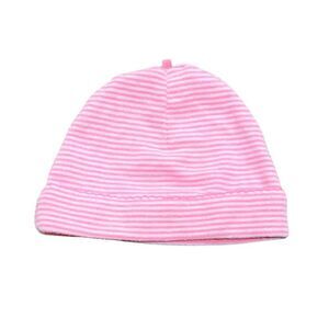 Neon Pink Striped Infant Beanie Hat